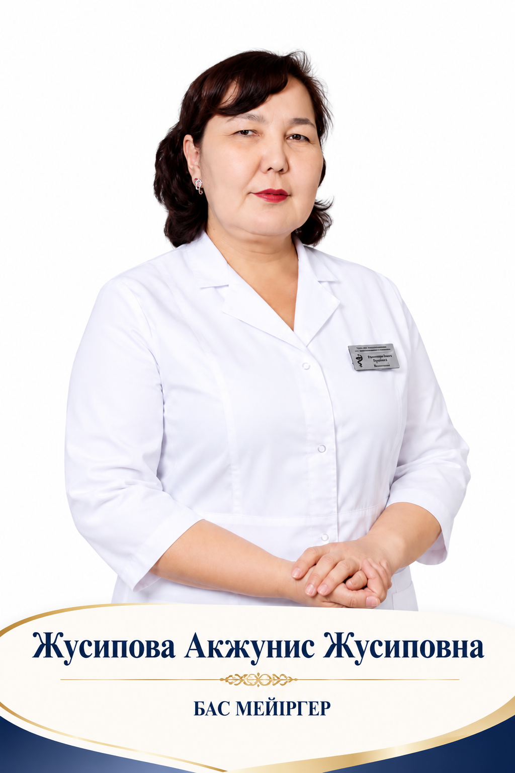 Жусипова Акжунис Жусиповна — главная медицинская сестра